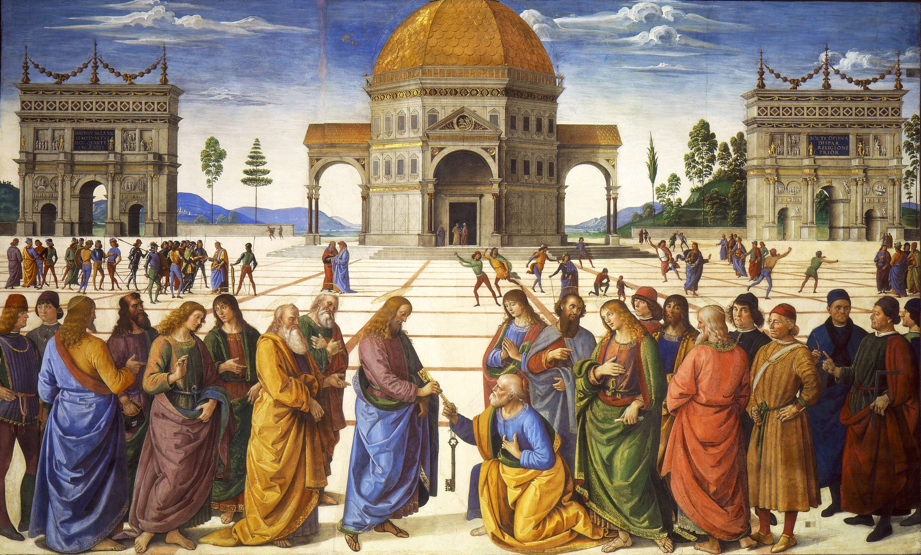 Christ giving the keys of the Kingdom to St Peter